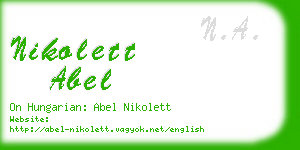 nikolett abel business card